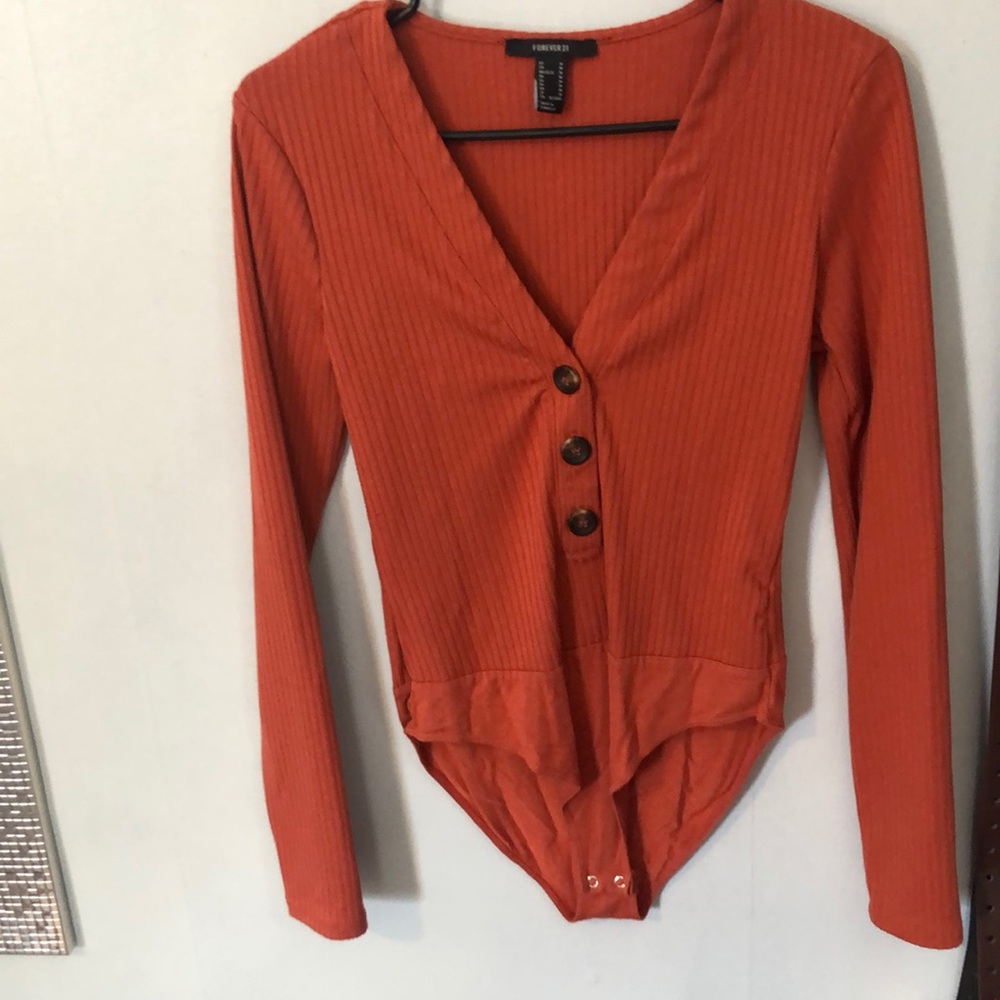 Forever 21 orange colored body suit